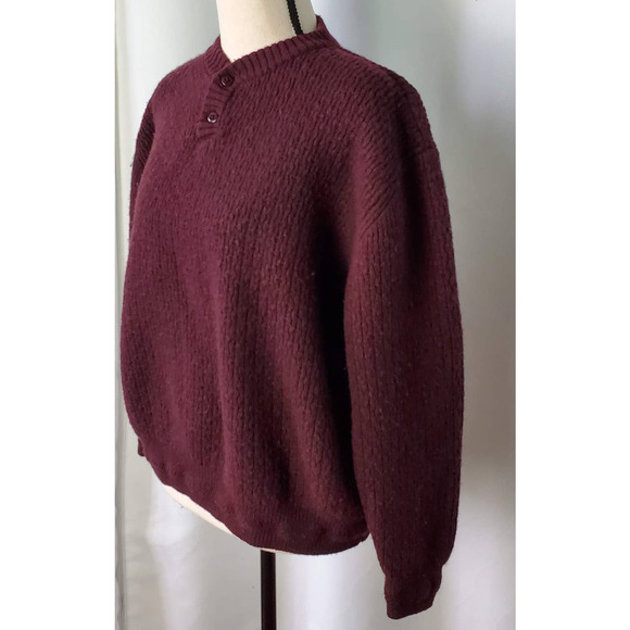Rainforest Marino Wool Size L Burgundy - Picture 2 of 5